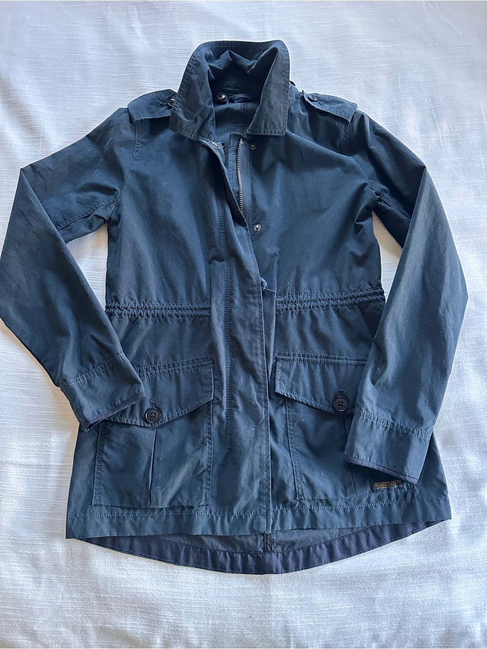 Abercrombie & Fitch Navy Blue Utility Anorak Parka Jacket | S - Picture 4 of 12